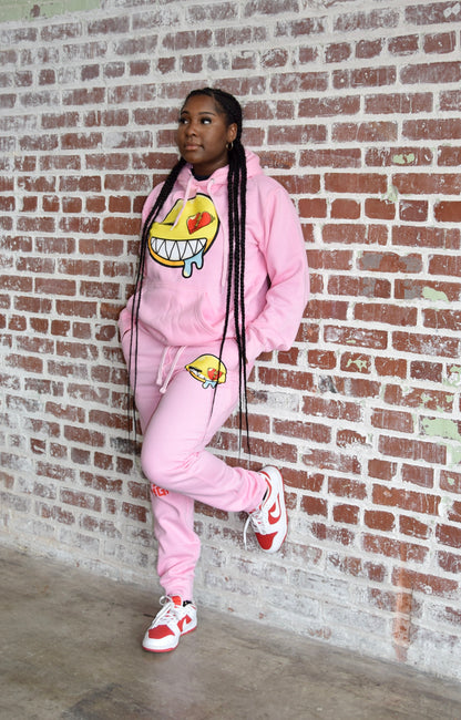 Pink “Stay Hungry” Hoodie Set (Unisex)